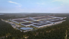 An artist's rendering of the planned gigafactory. Image: Northvolt